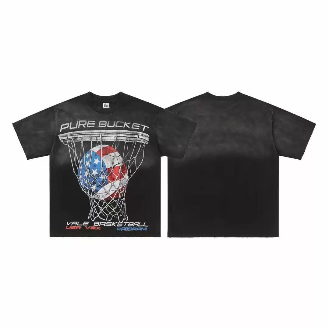 T-shirt Oversize Valley - Pure Bucket Basketball - Schwarz
